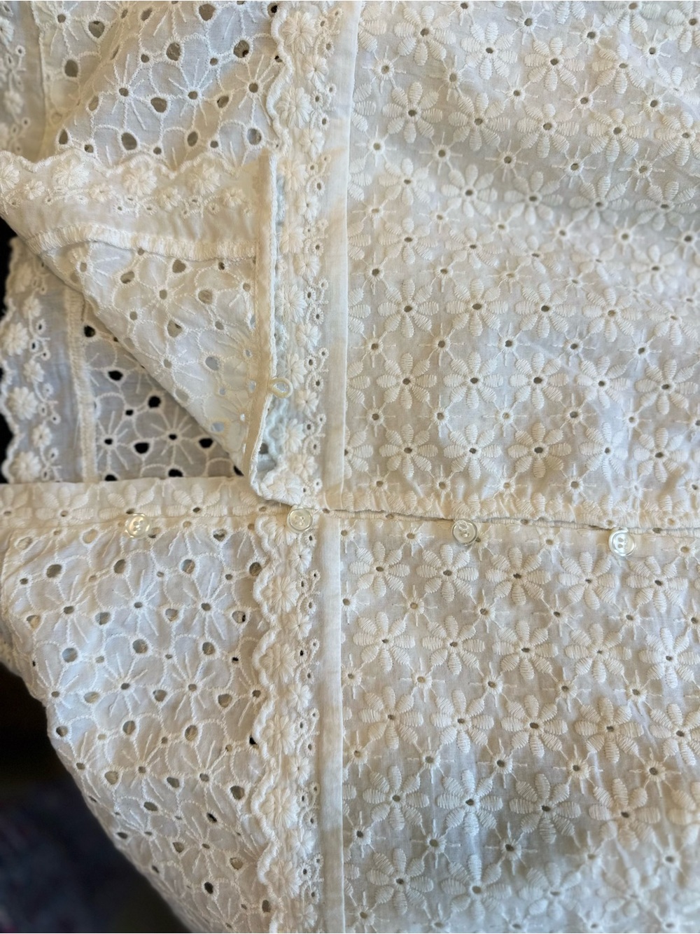 Design History Ivory Eyelet Ruffle Strap Tank - Picture 4 of 4